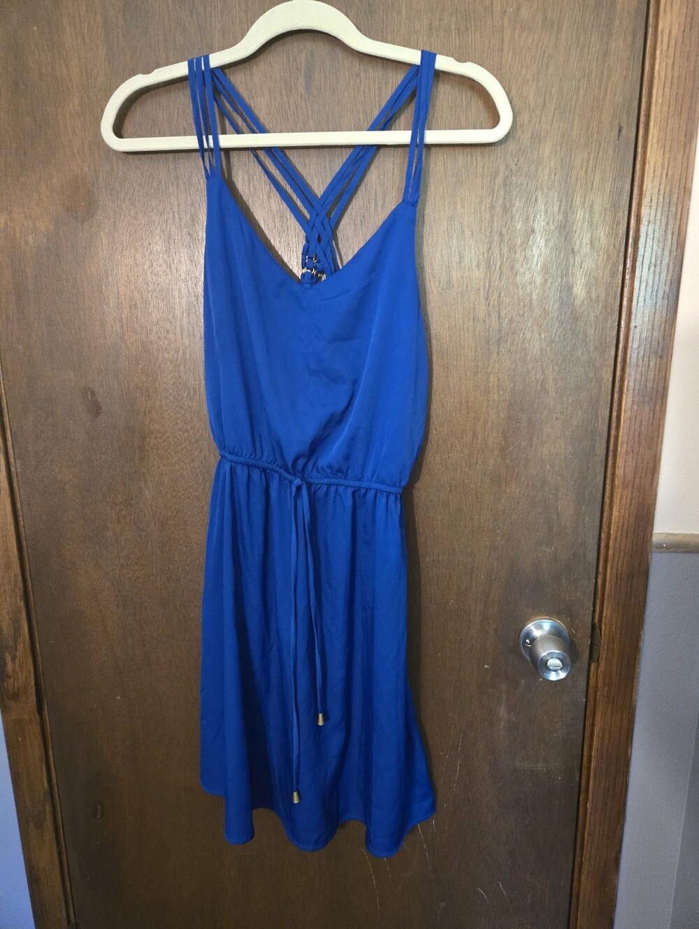Speed Control Royal Blue Strappy Mini Dress